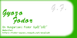 gyozo fodor business card